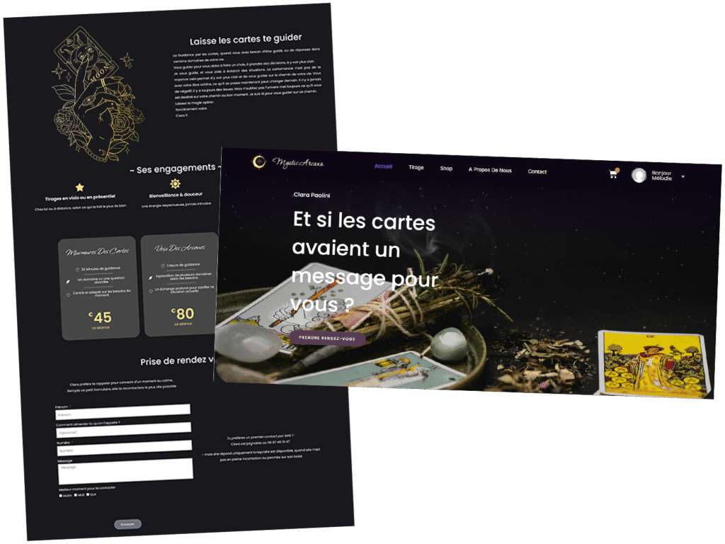 Notre création, exemple avec Mystic Arcana