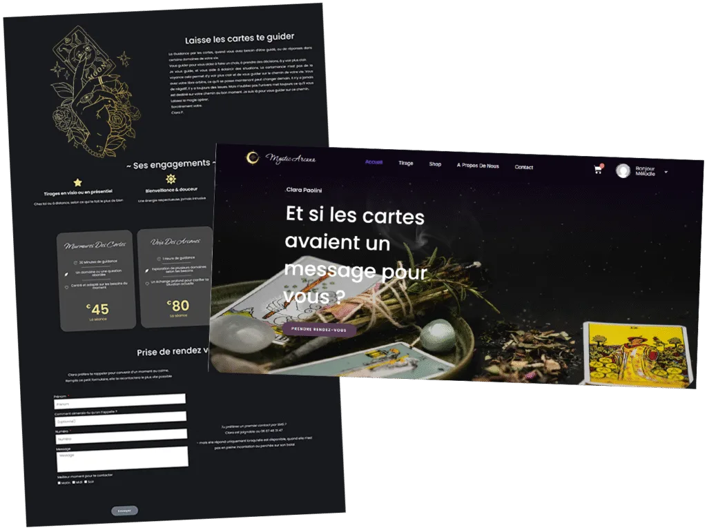 Notre création, exemple avec Mystic Arcana